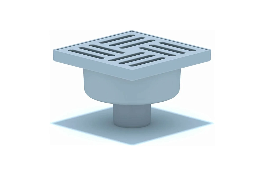 Трап вертикальный нерегулируемый АНИ Пласт TA5210 выпуск 50 мм с решеткой из пластика 150х150 мм