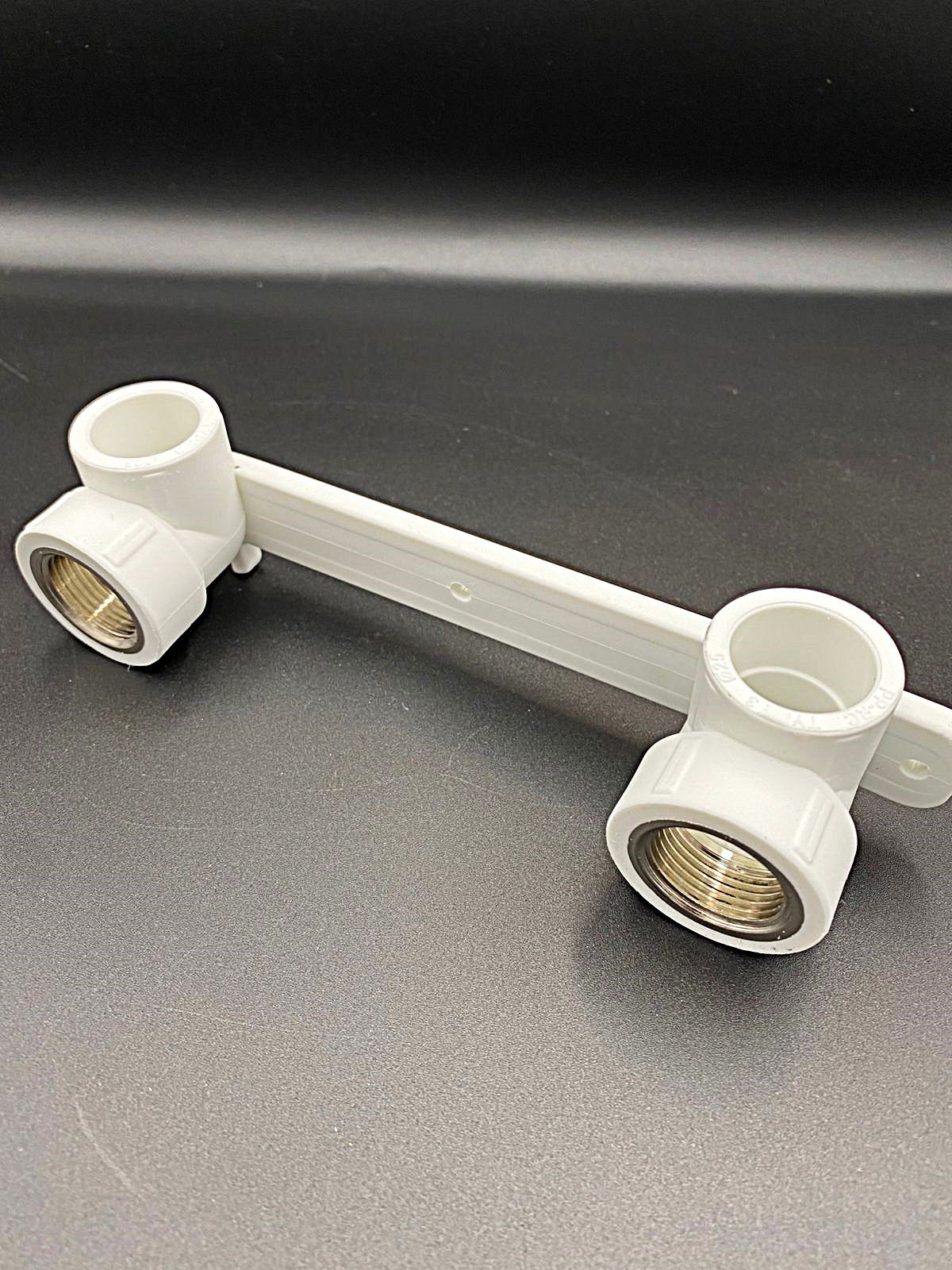 Планка PP-R монтажная белая 25х3/4" ВР под смеситель с водорозетками, VALFEX, арт.10124325