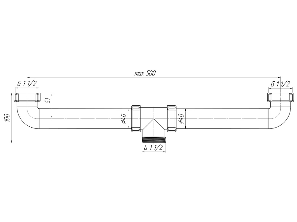 Набор АНИ Пласт L0100 для двойного сифона без выпуска