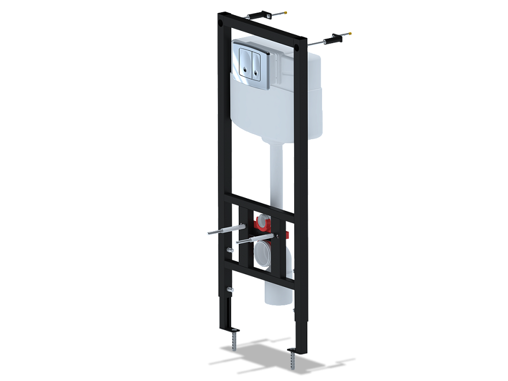 Инсталляция для унитаза 50 см АНИ Пласт WCP1111 1350х522х225 мм с овальной клавишей хром глянец