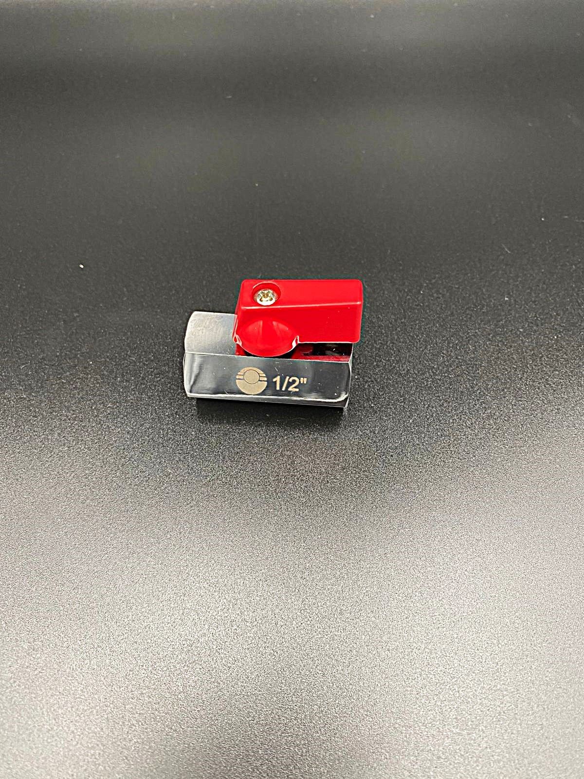 Кран шаровый VALFEX MINI 1/2"ВВ хром, красная ручка , арт.VF.330.NB.012
