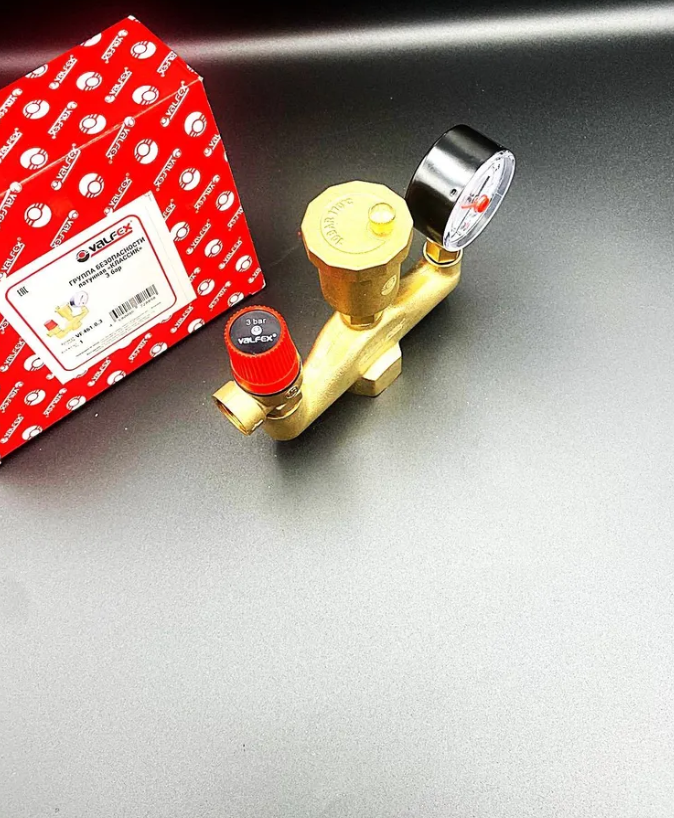 Группа безопасности латунная КЛАССИК 3 бар, Valfex, арт.VF.461.0.3