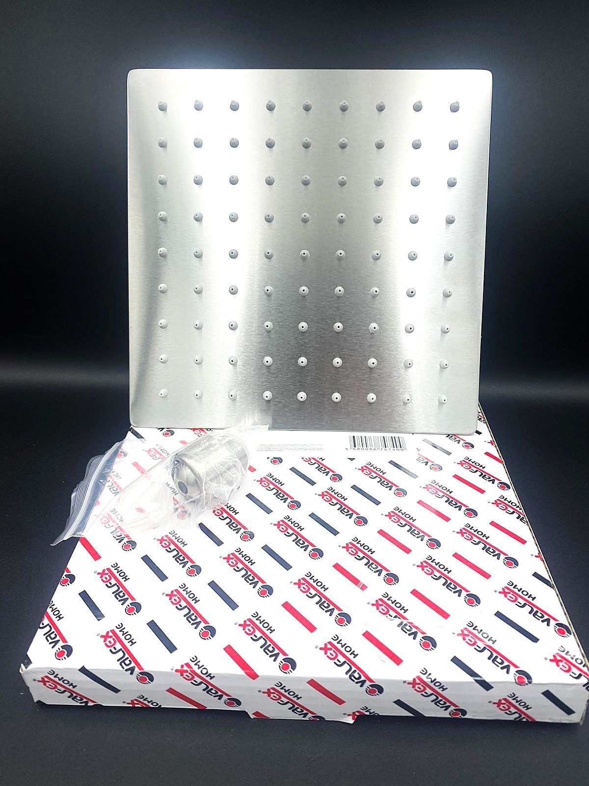 Лейка тропического (верхнего) душа из нержавеющей стали КВАДРАТ 200 мм, цвет хром Valfex VF.004