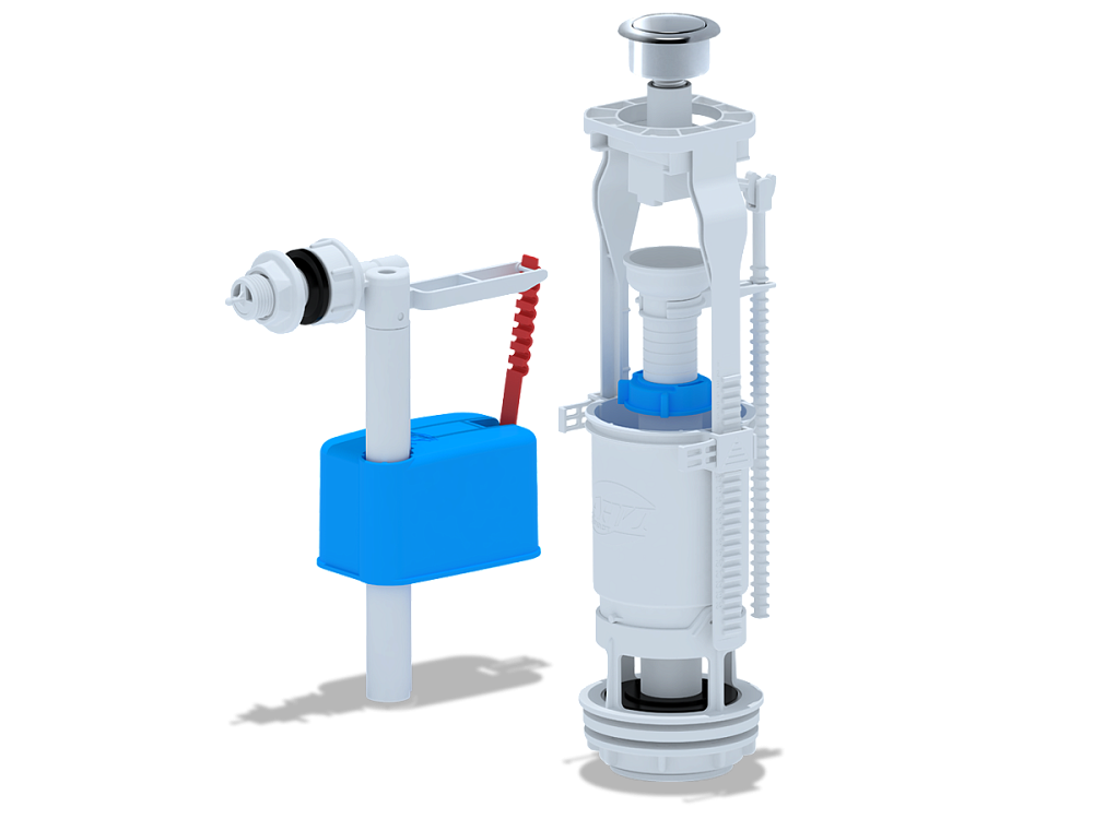 Набор с боковой подводкой АНИ Пласт WC6050M 1/2 дюйма с пластиковым штуцером эконом кнопка металл