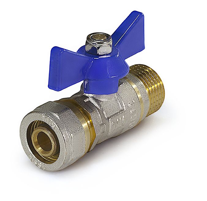 Кран шаровой с обжимным соединением