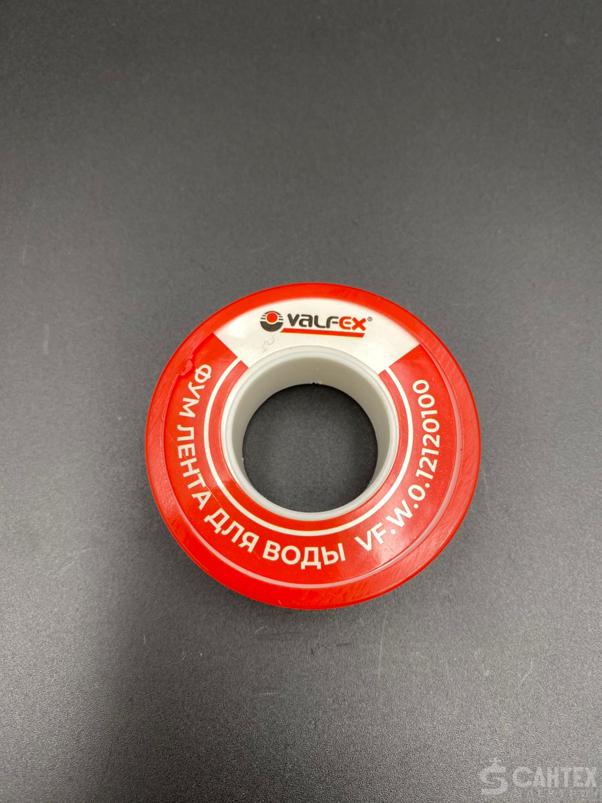 Фум лента для воды белая 12мм*0,1мм*12м VALFEX, арт.VF.W.0.12120100