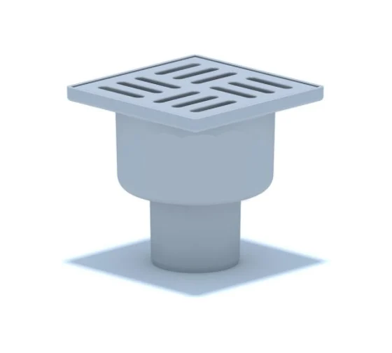 Трап вертикальный нерегулируемый АНИ Пласт TA5204 выпуск 50 мм с решеткой из пластика 100х100 мм