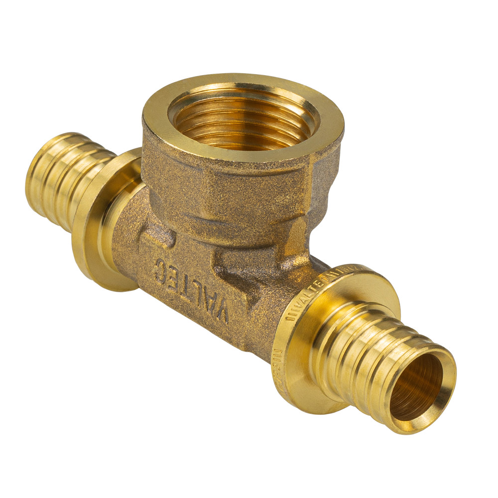 Фитинг аксиальный – тройник надвижной с переходом на внутреннюю резьбу