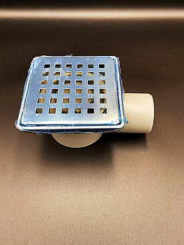 Трап горизонтальный с решеткой и окантовкой из нерж.стали 100мм*100мм, VALFEX, арт.VF.022.050K.100.01