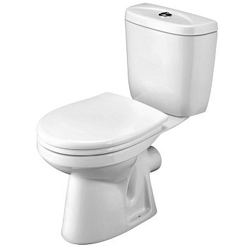 Унитаз SANTEK АНИМО компакт, выпуск гориз. (слив 2-реж., дюропласт) с сиденьем и бачком