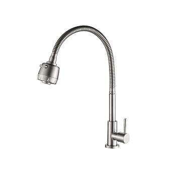 Моно-смеситель для кухни с гибким изливом VALFEX Vela Steel