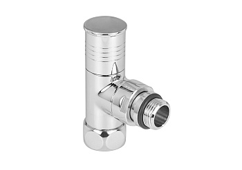 Вентиль запорный угловой с накидной гайкой круглый