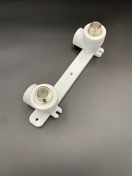 Планка PP-R монтажная белая 25х1/2" НР под смеситель с водорозетками, VALFEX, арт.10124220