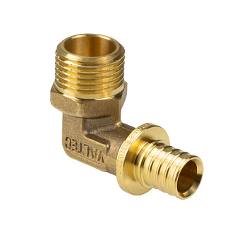 Фитинг аксиальный – угольник надвижной с переходом на наружную резьбу