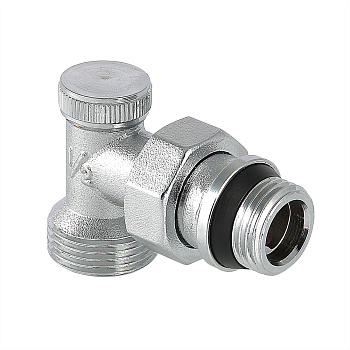 Клапан настроечный угловой с самоуплотняющимся полусгоном и переходом на Евроконус