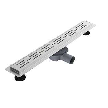 Трап линейный PREMIUM комбинированный затвор, поворотный излив, решетка №4, сталь