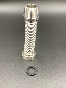 Подводка редукционная 3/4" г/ш (100-195мм) из нерж. стали сильфонного типа, арт.C-H100-033MF