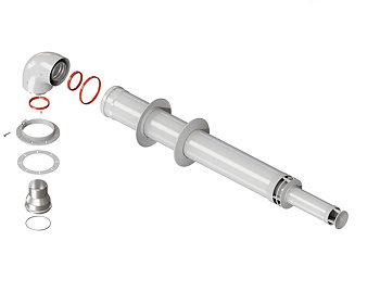 Комплект Royal Thermo: дымоход коаксиальный 60/100-1000мм универсальный + old Navien Deluxe 75/100