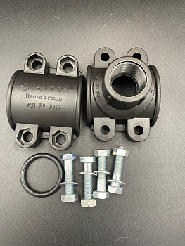 Седелка болтовая 50x3/4" ПНД черный VALFEX