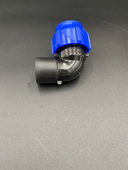 Отвод компрессионный 90 гр. ПНД ВР 25х1/2", VALFEX