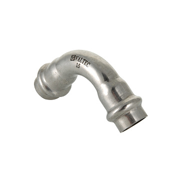 Угольник 90° (раструб–раструб) нержавеющая сталь