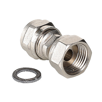 Фитинг обжимной с накидной гайкой