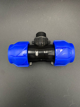 Тройник компрессионный переходной ПНД с НР 25x1/2"x25 VALFEX