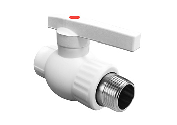 Кран шаровой комбинированный (наружная резьба)