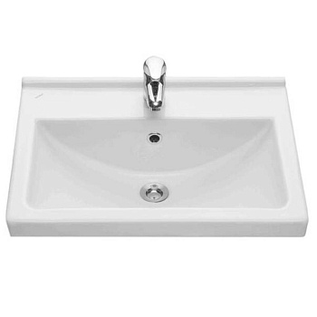 Умывальник Santeri Визит подвесной 55 1 отверстие под смеситель по центру с переливом белый