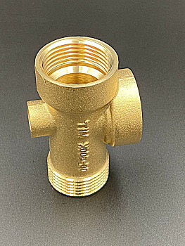 Пятивыводной штуцер 80 мм для насоса, 1"F*1"F*1"M*1/4F*1/4M ,TIM ,арт.X006-80