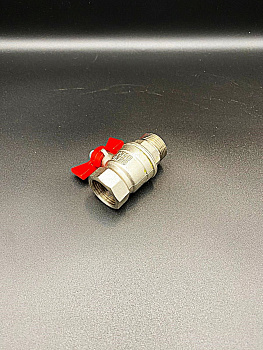 Кран шаровой 3/4" (с никелевым покрытием), ручка-бабочка ВР/НР, VALFEX, арт.VF.218.NB1.034.N/P59