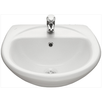 Умывальник Santeri подвесной Соната 54 1 отв п/смес по центру бел 1.3111.2.S00.11B.0