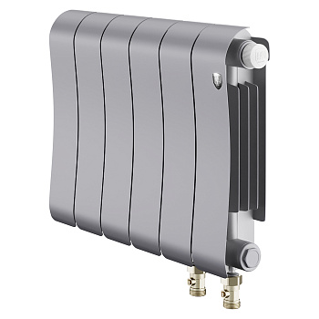 Радиатор биметаллический Royal Thermo Infinity 300 Silver Satin VR80 - 6 секц.