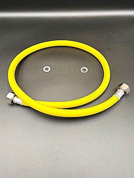 Гибкая подводка для газа с полиэфирной нитью 1/2" 100 см (гайка-гайка), VALFEX,арт.20121110