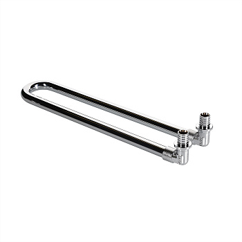 Фитинг аксиальный универсальный – угольник радиаторный с хромированной латунной трубкой, сдвоенный