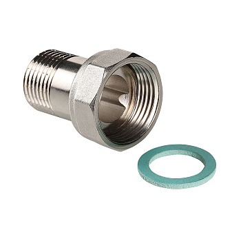 Резьбовой фитинг – полусгон с накидной гайкой и наружной резьбой