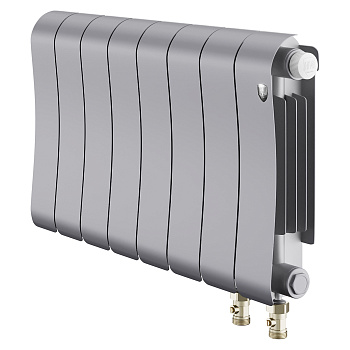 Радиатор биметаллический Royal Thermo Infinity 300 Silver Satin VR80 - 8 секц.