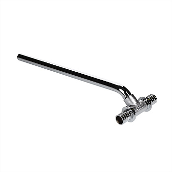 Фитинг аксиальный универсальный – тройник радиаторный с хромированной латунной трубкой