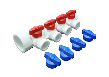 Коллектор универсальный с отсечными кранами