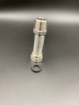 Подводка редукционная 1/2" г/ш (65-125 мм)из нержавеющей стали сильфонного типа, арт.C-H65-022MF