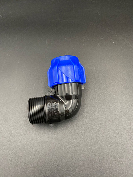 Отвод компрессионный 90 гр. ПНД НР 25х1", VALFEX