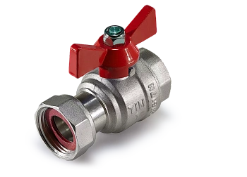 Краны шаровые 1" ВР/ВР с накидными гайками и прокладками (пара: 2 шт), TIM, M328-4