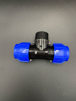 Тройник компрессионный переходной ПНД с НР 25x1"x25 VALFEX