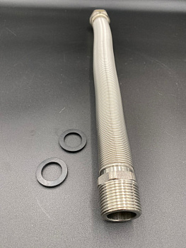 Подводка редукционная из нерж. стали (300-600 мм) сильфонного типа 3/4" г/ш VALFEX, арт.VF.RS.GS.034.0300.0600