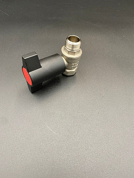 Кран шаровой с удлиненным штоком 1/2" красная ручка для воды, ручка-бабочка, ВР/НР,VALFEX, арт.VF.236.NT1.012.N/P59.R