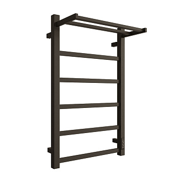 Полотенцесушитель электрический Вивара, с полкой, черный