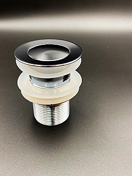 Донный клапан для раковины, "лягушка маленькая", с переливом, высота: 8см, TIM, арт.BAR0801B