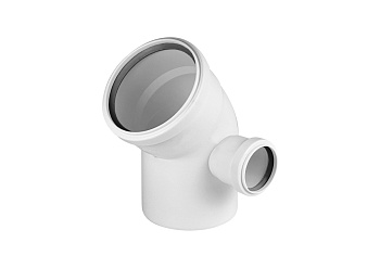 Отвод универсальный PRIME для внутренней малошумной канализации (левый/правый)