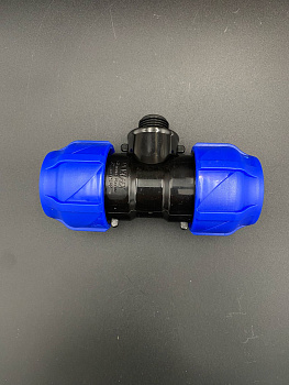 Тройник компрессионный переходной ПНД с НР 32x1/2"x32 VALFEX