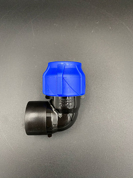 Отвод компрессионный 90 гр. ПНД ВР 25х3/4", VALFEX